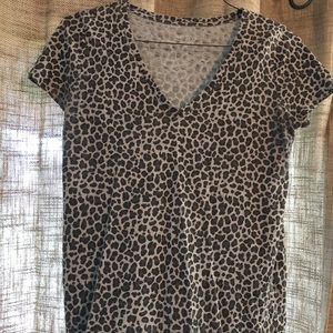 Leopard V-Neck